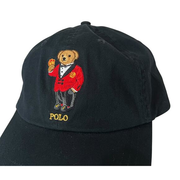 Vintage Polo Sport Hat Cap Strap Back Blue USA Flag One Size Cotton Dad - Picture 3 of 10